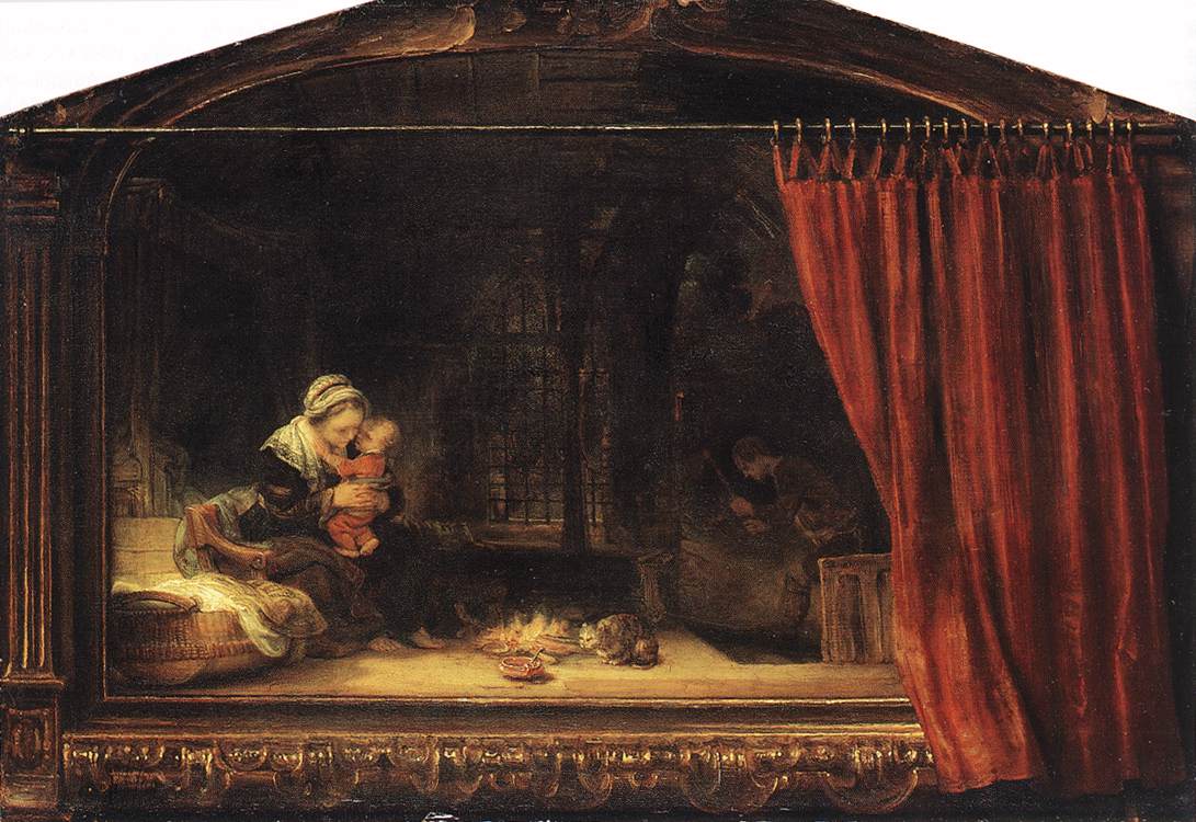 REMBRANDT Harmenszoon van Rijn The Holy Family with a Curtain